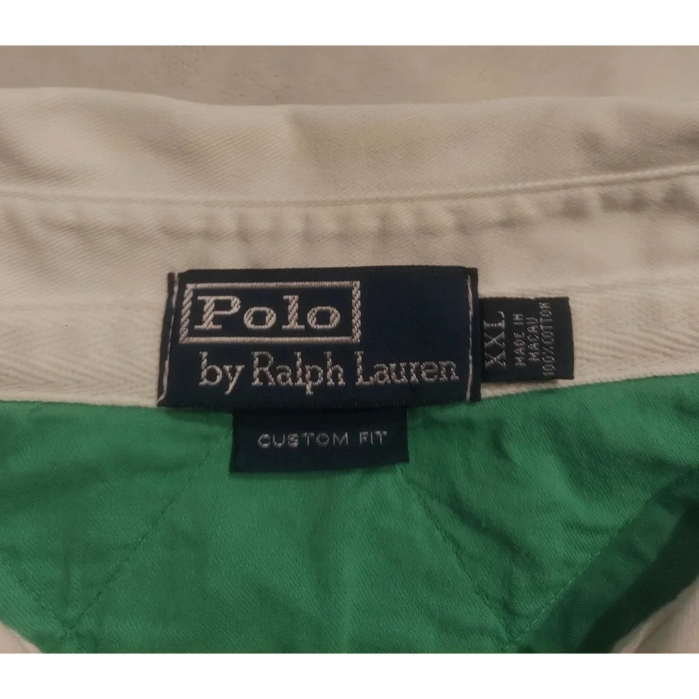 Polo Ralph Lauren Vintage 2006 Big Pony Watercolor Graphic Rugby Shirt Size XXL